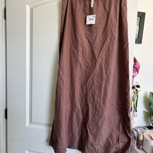 Women’s Cotton/Linen Brown American Eagle Skirt